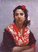   Raimundo de Madrazo y  Garreta A Gypsy China oil painting reproduction